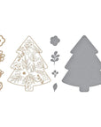 Spellbinders - Glimmer Greetings Collection - Glimmer Hot Foil Plate & Die Set - Blooming Tree-ScrapbookPal