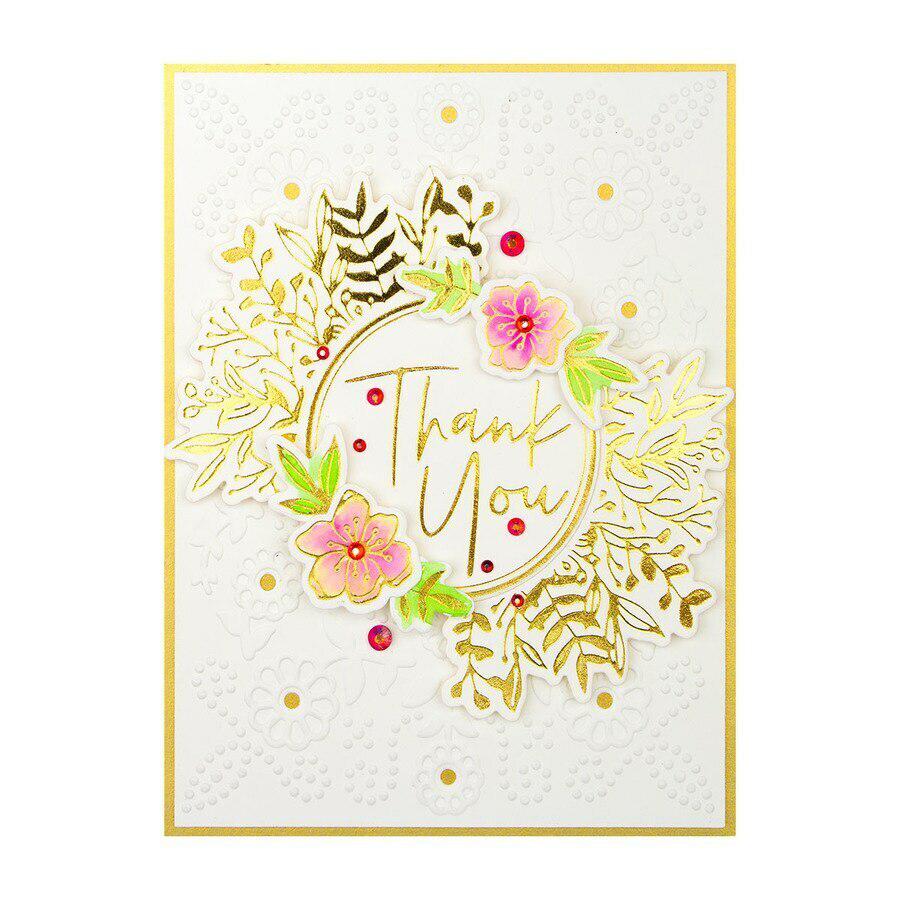 Spellbinders - Glimmer Hot Foil Plate - Stylish Script Thank You and Happy Birthday-ScrapbookPal