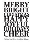 Spellbinders - Gnome for Christmas Collection - Clear Stamps - Joyful Words