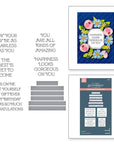 Spellbinders - Gorgeous You Collection - Press Plates & Dies - Flawless Sentiments-ScrapbookPal