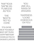 Spellbinders - Gorgeous You Collection - Press Plates & Dies - Flawless Sentiments-ScrapbookPal