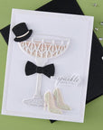 Spellbinders - Happier Hour Collection - Press Plate & Dies - A Special Toast Sentiments-ScrapbookPal