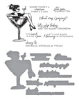 Spellbinders - Happier Hour Collection - Press Plate & Dies - Martini Mood-ScrapbookPal