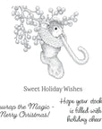 Spellbinders - Holiday Dreams Collection - Cling Stamps - Sweet Twist-ScrapbookPal