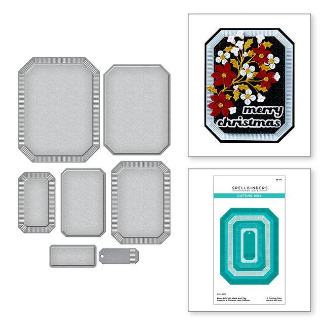 Spellbinders - Home for the Holidays Collection - Dies - Emerald Cut Labels and Tag-ScrapbookPal