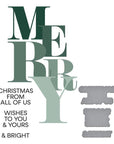Spellbinders - Home for the Holidays Collection - Registration Press Plates & Dies - Color Mix Merry-ScrapbookPal