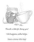 Spellbinders - House-Mouse Heart and Soul Collection - Cling Stamps - Brew-tiful Day-ScrapbookPal