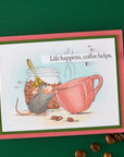 Spellbinders - House-Mouse Heart and Soul Collection - Cling Stamps - Brew-tiful Day-ScrapbookPal
