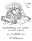 Spellbinders - House-Mouse Heart and Soul Collection - Cling Stamps - Stitched with Love-ScrapbookPal