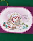 Spellbinders - House-Mouse Heart and Soul Collection - Cling Stamps - Stitched with Love-ScrapbookPal