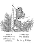 Spellbinders - House-Mouse Holiday Friends Collection - Cling Stamps - Holiday Glow-ScrapbookPal