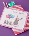 Spellbinders - House-Mouse Party Parade Collection - Cling Stamps - Party Parade-ScrapbookPal