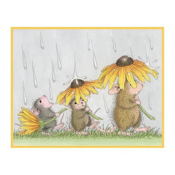 Spellbinders - House-Mouse Spring Collection - Cling Stamps - Spring Rain-ScrapbookPal