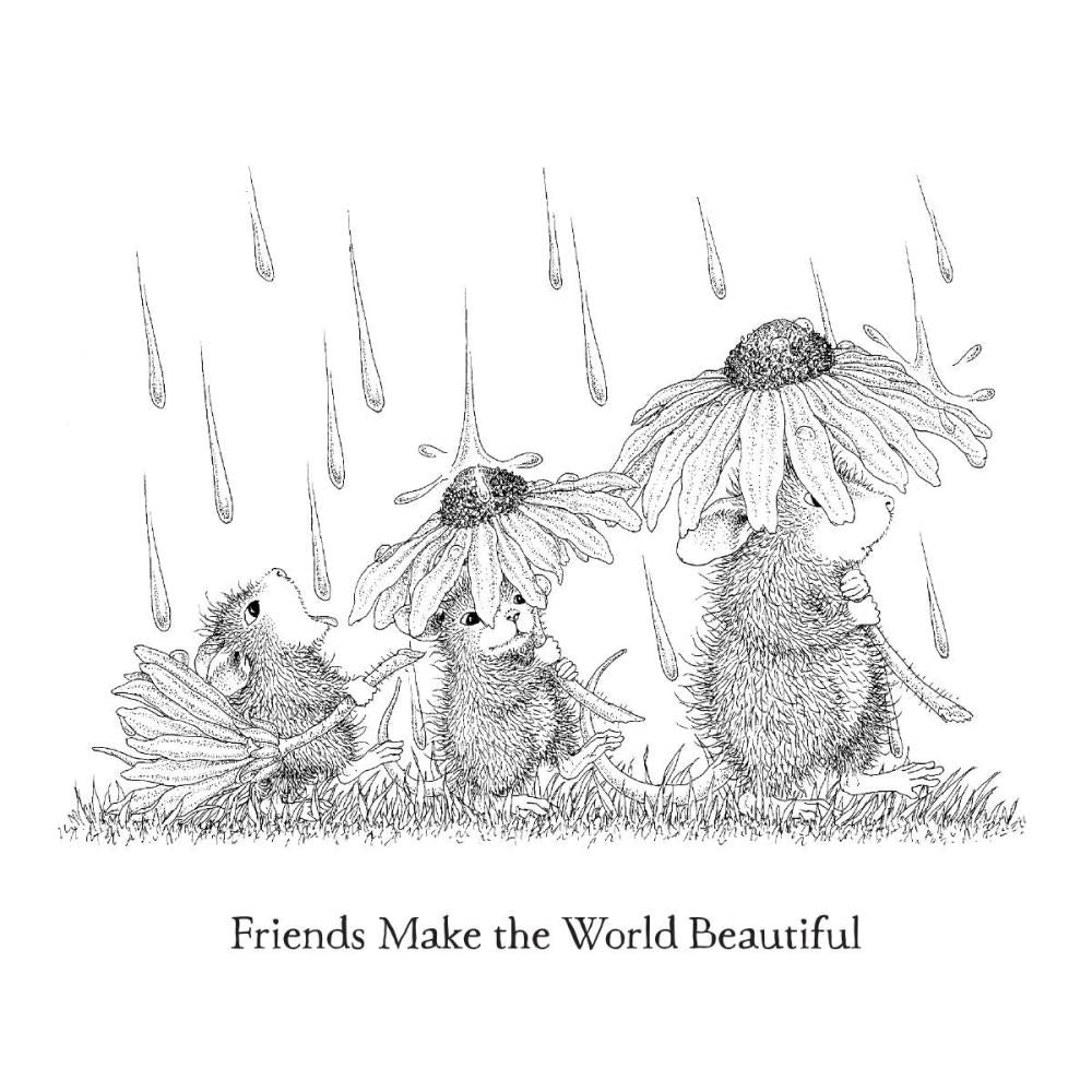 Spellbinders - House-Mouse Spring Collection - Cling Stamps - Spring Rain-ScrapbookPal