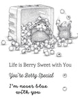 Spellbinders - House-Mouse Sunflower Walk Collection - Cling Stamps - Blueberry Buddies-ScrapbookPal