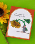 Spellbinders - House-Mouse Sunflower Walk Collection - Cling Stamps - Sunflower Walk-ScrapbookPal