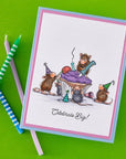 Spellbinders - House-Mouse Sunflower Walk Collection - Cling Stamps - The Cherry on Top-ScrapbookPal