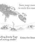 Spellbinders - House-Mouse Tree-mendous Christmas Collection - Cling Stamps - Snowy Smiles-ScrapbookPal