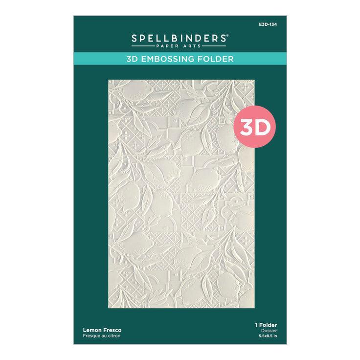 Spellbinders - La Dolce Vita Collection - 3D Embossing Folder - Lemon Fresco-ScrapbookPal