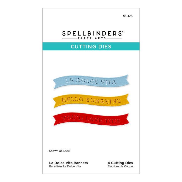 Spellbinders - La Dolce Vita Collection - Dies - La Dolce Vita Banners-ScrapbookPal