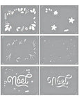 Spellbinders - Layered Christmas Stencils Collection - Stencils - Layered Noel Foliage-ScrapbookPal