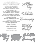 Spellbinders - Let's Celebrate Collection - Press Plate & Dies - Let's Celebrate Sentiments-ScrapbookPal