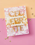 Spellbinders - Let's Celebrate Collection - Registration Press Plate - Celebrate Flowers-ScrapbookPal
