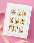 Spellbinders - Let's Celebrate Collection - Registration Press Plate - Celebrate Flowers-ScrapbookPal