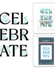 Spellbinders - Let's Celebrate Collection - Registration Press Plate - Celebrate Flowers-ScrapbookPal