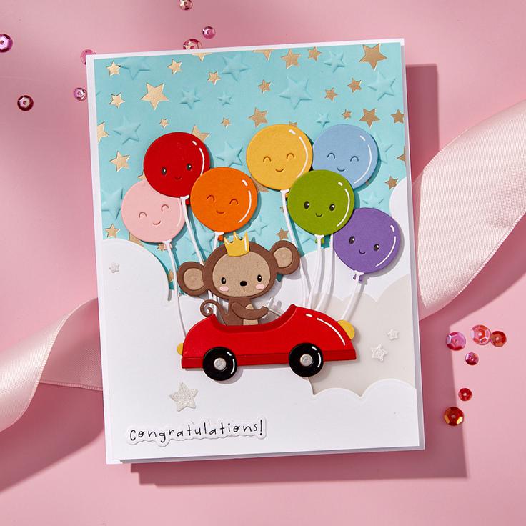 Spellbinders - Little Smiles Collection - 3D Embossing Folder - Wishing Stars-ScrapbookPal