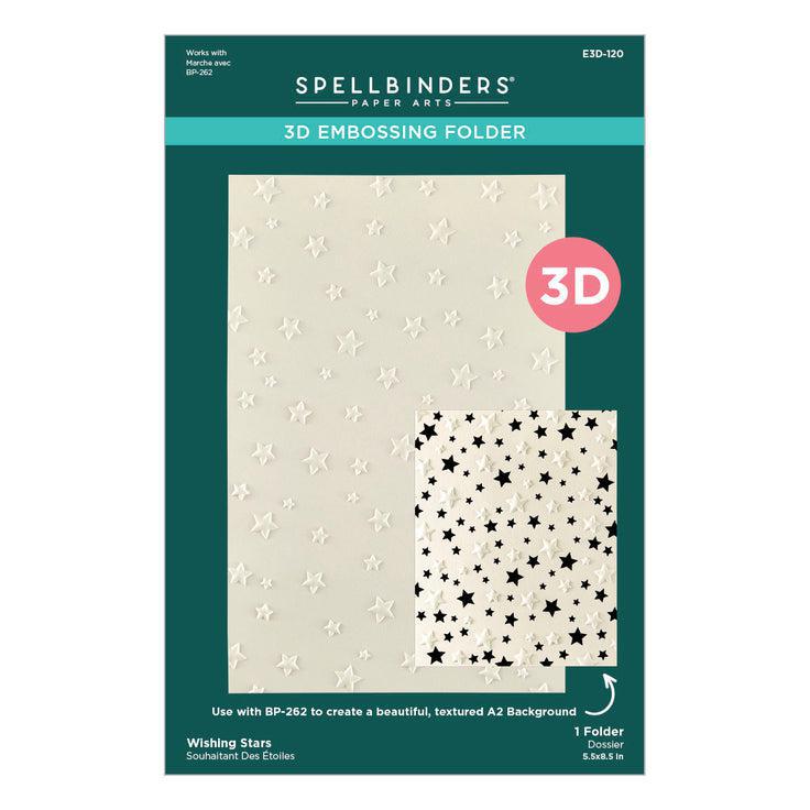 Spellbinders - Little Smiles Collection - 3D Embossing Folder - Wishing Stars-ScrapbookPal