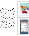 Spellbinders - Little Smiles Collection - Press Plate - Falling Stars-ScrapbookPal