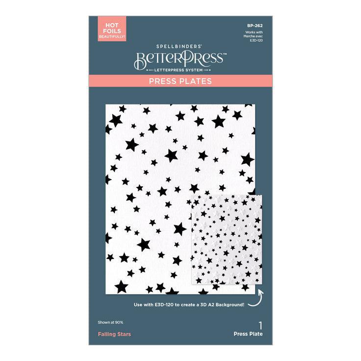Spellbinders - Little Smiles Collection - Press Plate - Falling Stars-ScrapbookPal