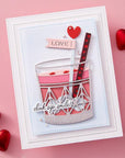Spellbinders - Love on the Rocks Collection - Press Plates & Dies - Valentine Happy Hour Sentiments-ScrapbookPal