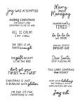 Spellbinders - Merry Mayhem Collection - Clear Stamps - Joy-ish Sentiments-ScrapbookPal