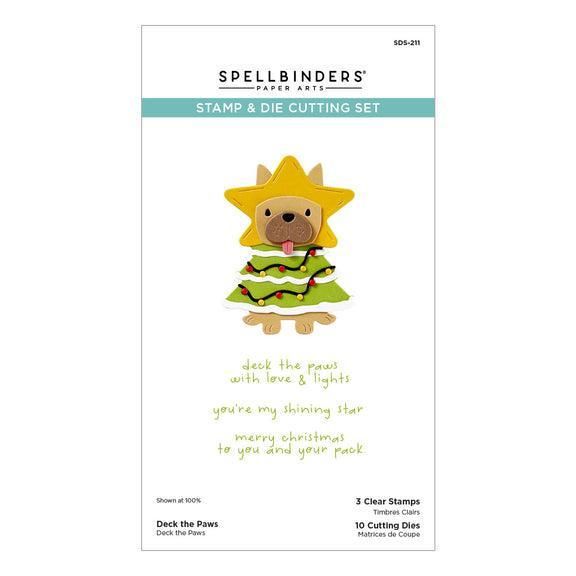 Spellbinders - Merry Mischief Collection - Clear Stamps & Dies - Deck the Paws-ScrapbookPal