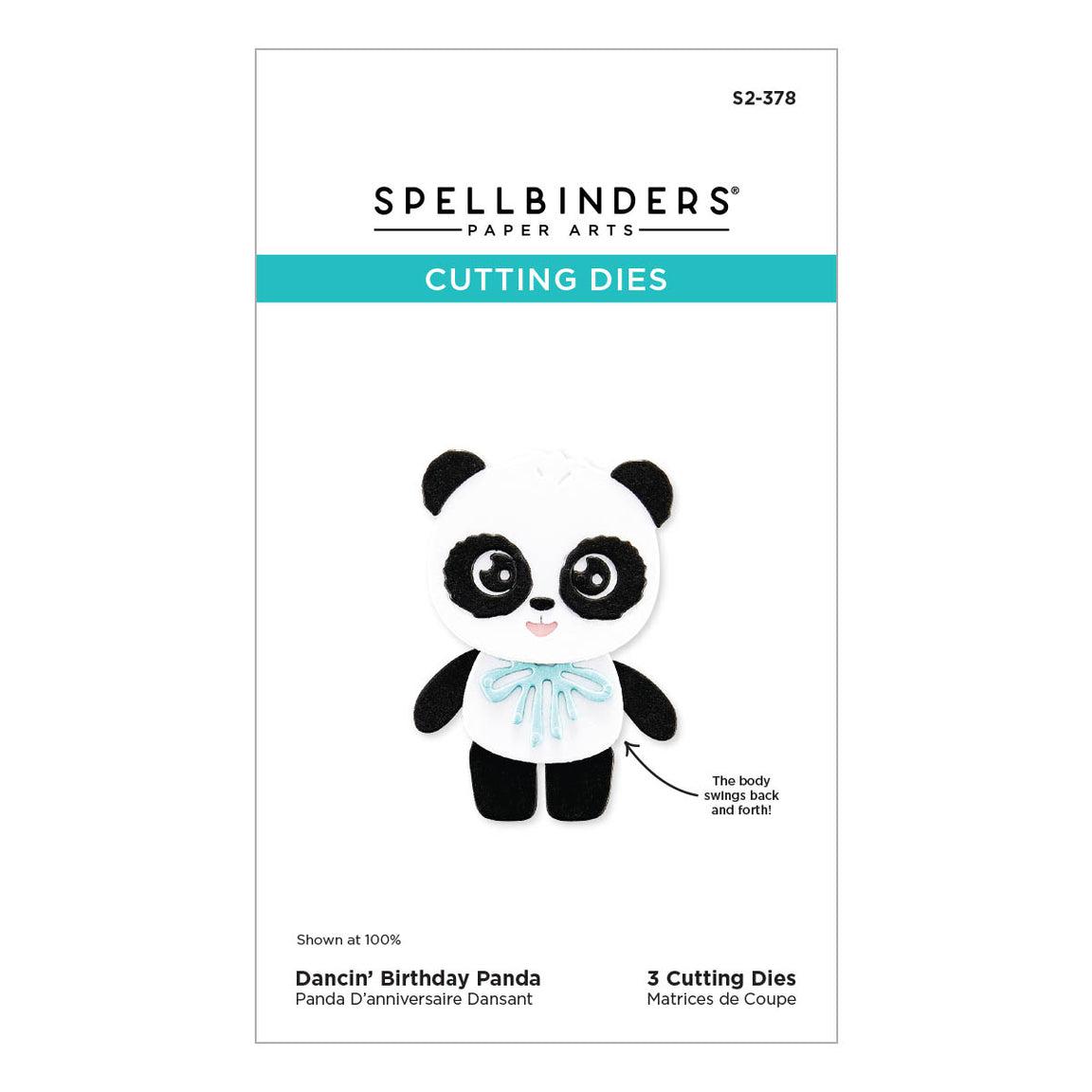 Spellbinders - Monster Birthday Collection - Dies - Dancin' Birthday Panda-ScrapbookPal