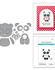 Spellbinders - Monster Birthday Collection - Dies - Dancin' Birthday Panda-ScrapbookPal