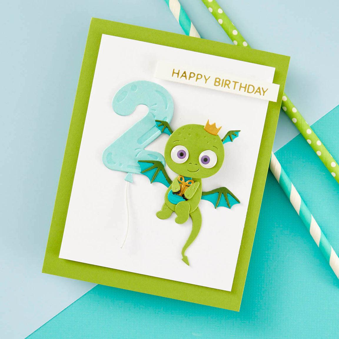 Spellbinders - Monster Birthday Collection - Enamel Stickers - Monster Eyes-ScrapbookPal