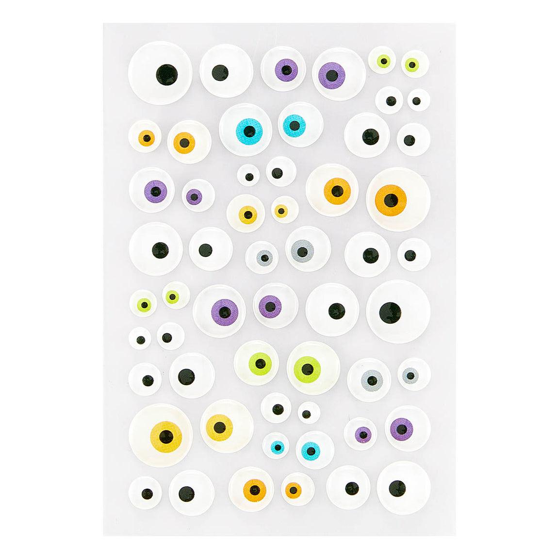 Spellbinders - Monster Birthday Collection - Enamel Stickers - Monster Eyes-ScrapbookPal