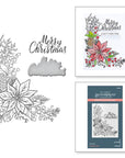 Spellbinders - More BetterPress Christmas Collection - Press Plate & Dies - Poinsettia Corner-ScrapbookPal