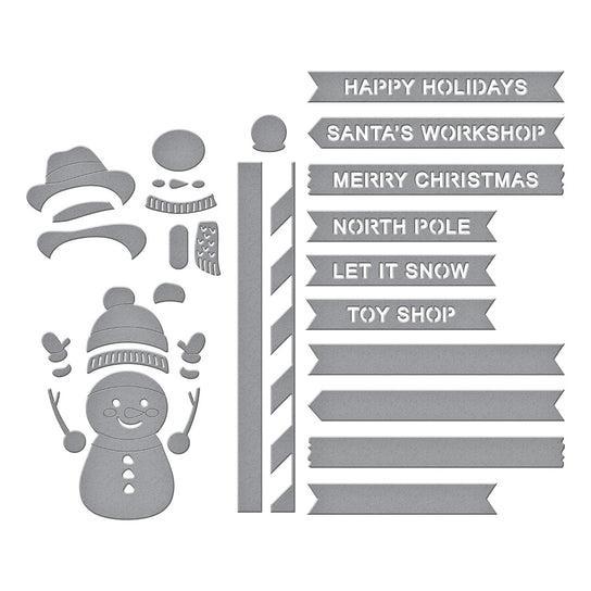 Spellbinders - North Pole Friends Collection - Dies - North Pole Sentiments-ScrapbookPal