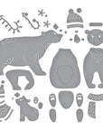 Spellbinders - North Pole Friends Collection - Dies - Polar Bear Pals-ScrapbookPal