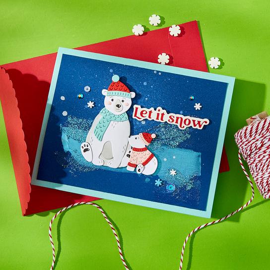 Spellbinders - North Pole Friends Collection - Dies - Polar Bear Pals-ScrapbookPal