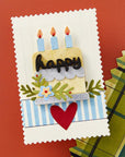 Spellbinders - Not Your Ordinary Card Collection - Dies - Pinking Birthday Rectangles-ScrapbookPal