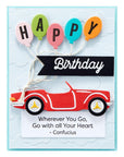 Spellbinders - Open Road Collection - Embossing Folder - Head in the Clouds-ScrapbookPal