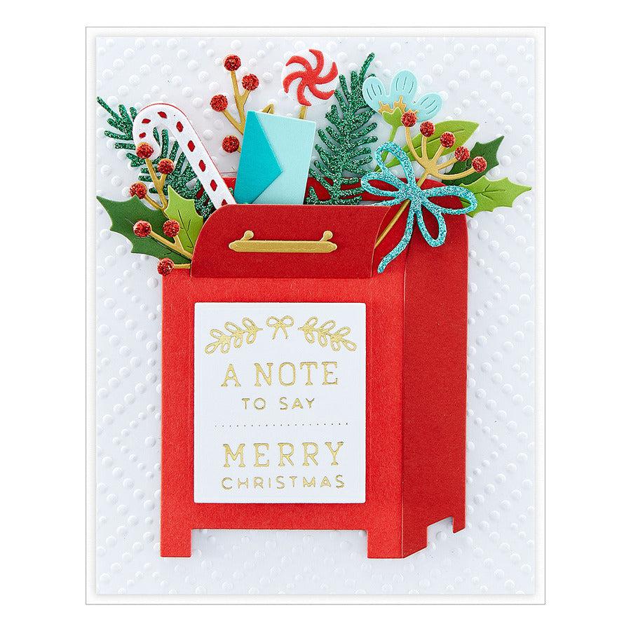 Spellbinders - Parcel &amp; Post Collection - Glimmer Hot Foil Plate - Christmas Mailbox Greetings-ScrapbookPal