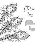 Spellbinders - Peacock Paradise Collection - Press Plates & Dies - Fabulous Feathers-ScrapbookPal