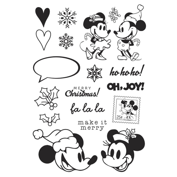 Spellbinders - Say Cheese Classic Mouse Christmas Collection - Clear Stamps - Simple Stories Say Cheese Classic Mouse Christmas-ScrapbookPal