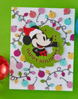 Spellbinders - Say Cheese Classic Mouse Christmas Collection - Dies - Classic Mouse Holiday Wreath-ScrapbookPal